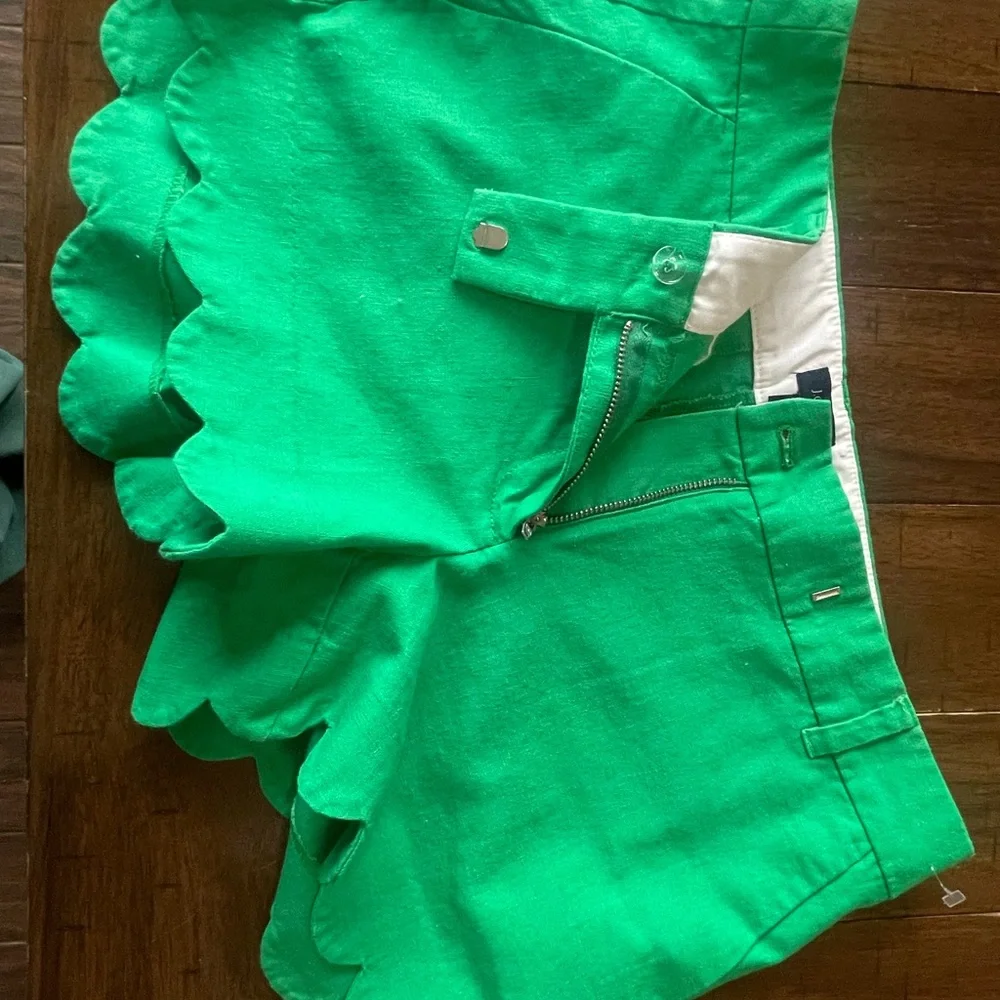 J. Crew Green High Waist Tailored Shorts - Picture 10 of 16